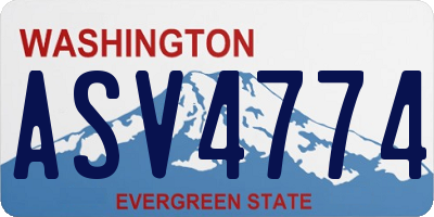 WA license plate ASV4774