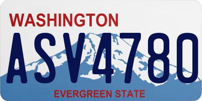 WA license plate ASV4780