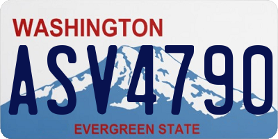 WA license plate ASV4790