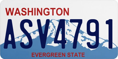 WA license plate ASV4791