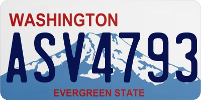 WA license plate ASV4793