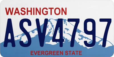 WA license plate ASV4797
