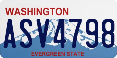 WA license plate ASV4798
