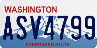 WA license plate ASV4799