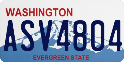 WA license plate ASV4804