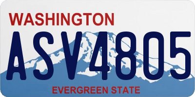 WA license plate ASV4805