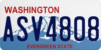 WA license plate ASV4808