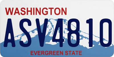 WA license plate ASV4810