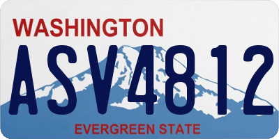 WA license plate ASV4812