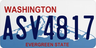 WA license plate ASV4817