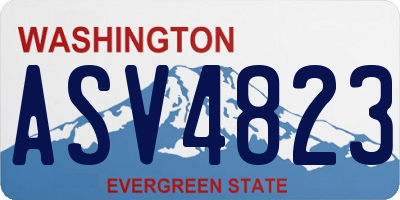 WA license plate ASV4823