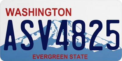 WA license plate ASV4825