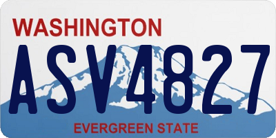 WA license plate ASV4827