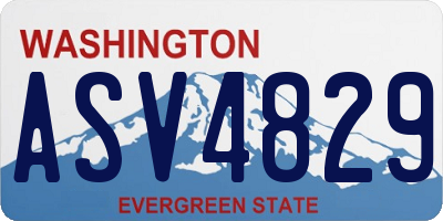 WA license plate ASV4829