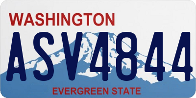 WA license plate ASV4844