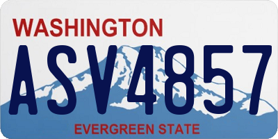 WA license plate ASV4857