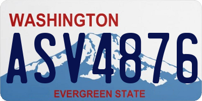 WA license plate ASV4876