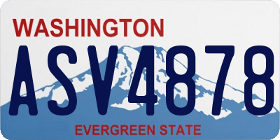 WA license plate ASV4878