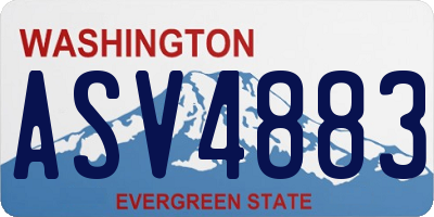 WA license plate ASV4883