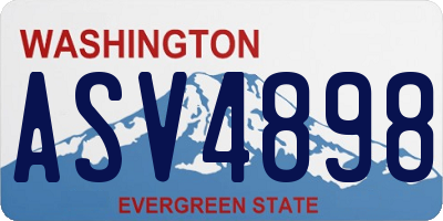WA license plate ASV4898