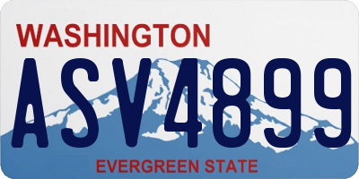 WA license plate ASV4899