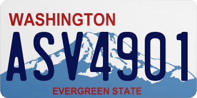 WA license plate ASV4901