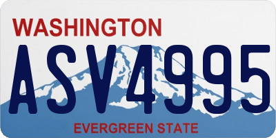 WA license plate ASV4995