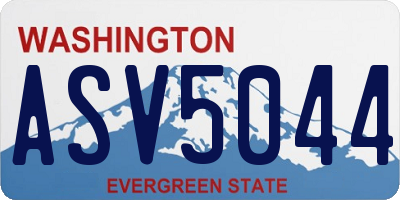 WA license plate ASV5044