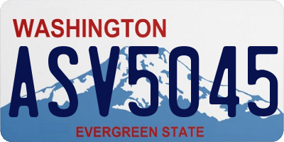 WA license plate ASV5045