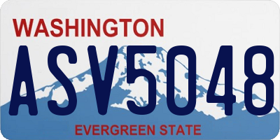 WA license plate ASV5048