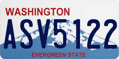 WA license plate ASV5122