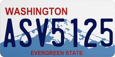 WA license plate ASV5125