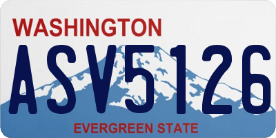 WA license plate ASV5126