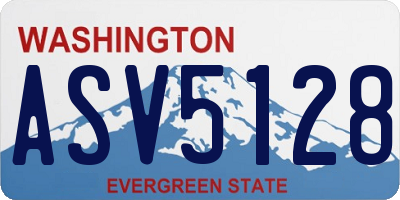 WA license plate ASV5128