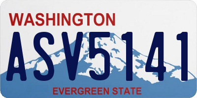 WA license plate ASV5141