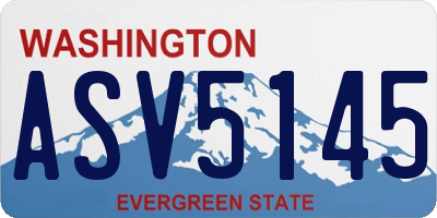WA license plate ASV5145