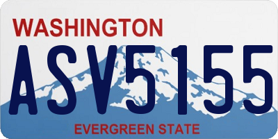 WA license plate ASV5155