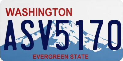 WA license plate ASV5170