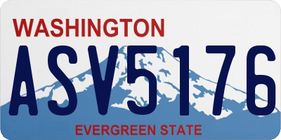 WA license plate ASV5176