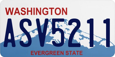 WA license plate ASV5211