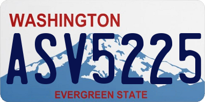 WA license plate ASV5225