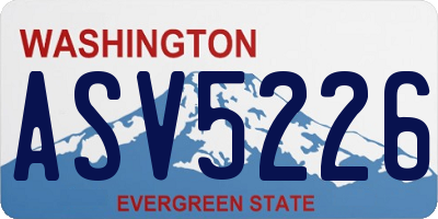WA license plate ASV5226
