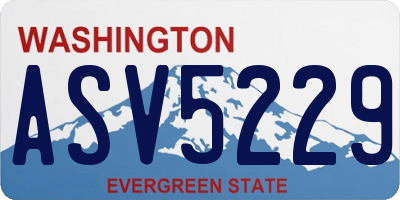 WA license plate ASV5229