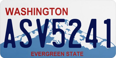 WA license plate ASV5241