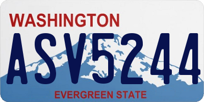 WA license plate ASV5244