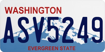 WA license plate ASV5249