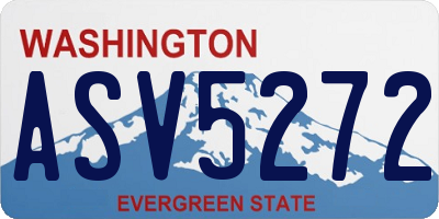 WA license plate ASV5272