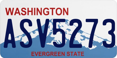WA license plate ASV5273