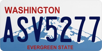 WA license plate ASV5277