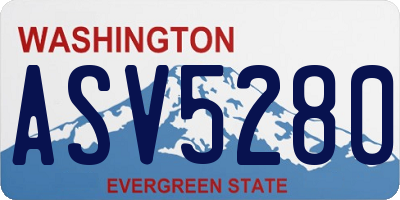WA license plate ASV5280